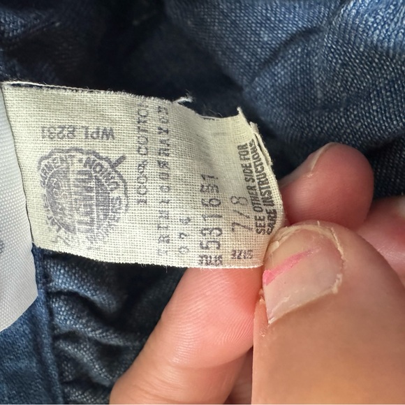 Vintage 70s Moody's goose cottagecore boho hippie denim maxi skirt w/ floral XS - Picture 10 of 11